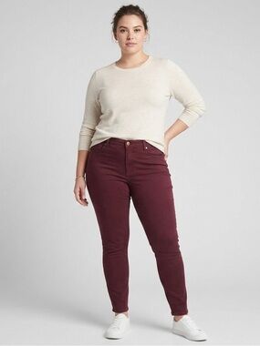 GAP 1969 Burgundy Skinny Jeans